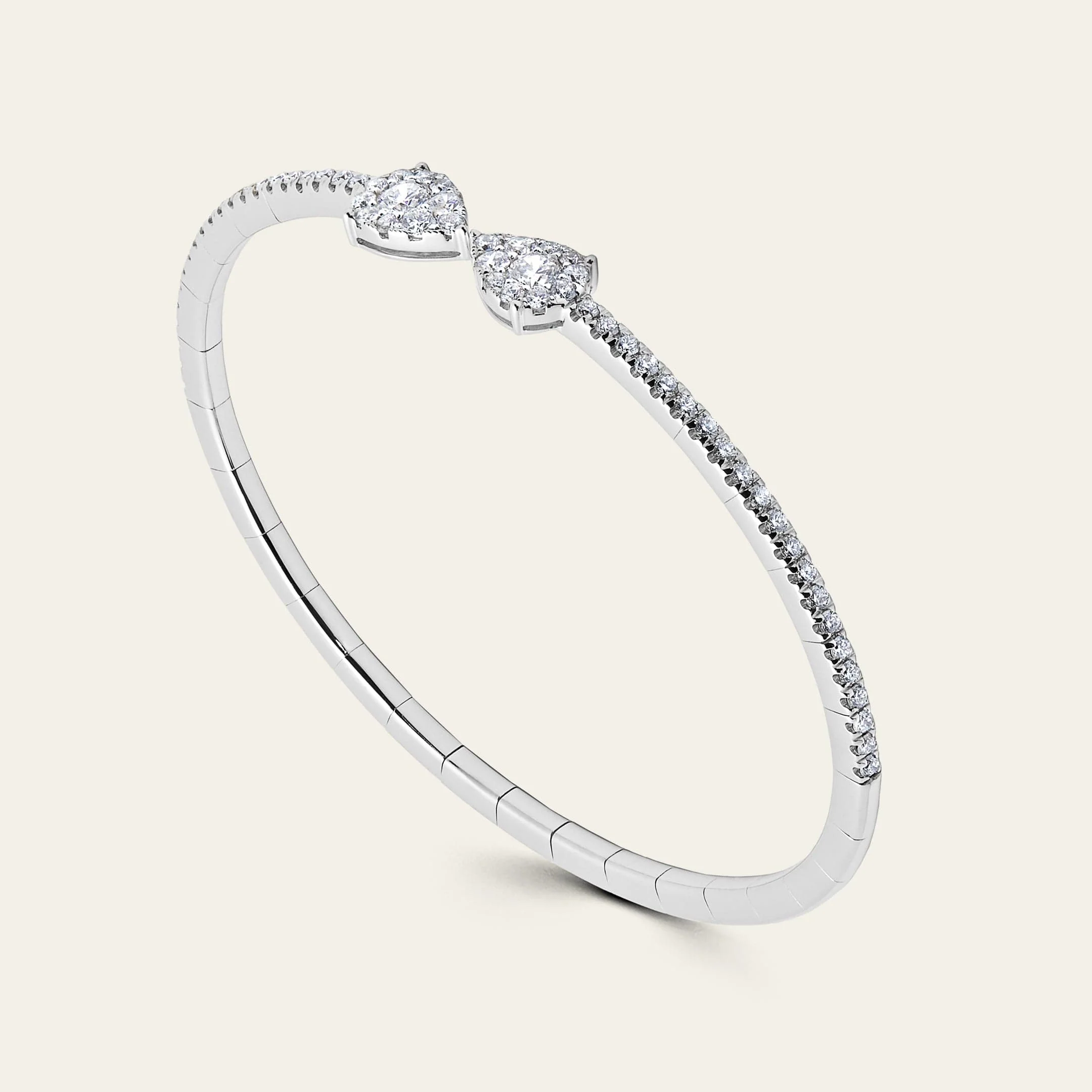 Diamond Flexible Cuff Bracelet - Image 4