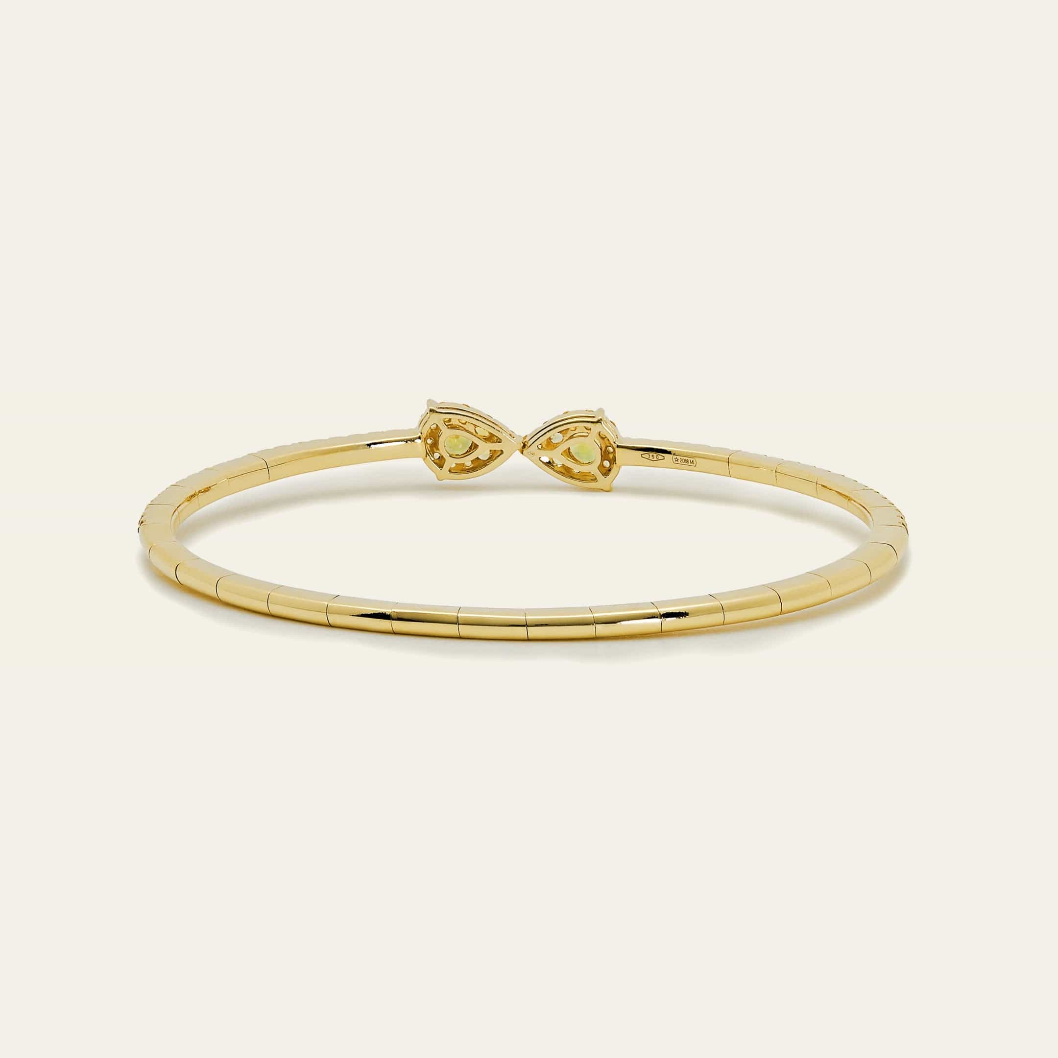 Yellow Sapphire Flexible Cuff Bracelet - Image 3