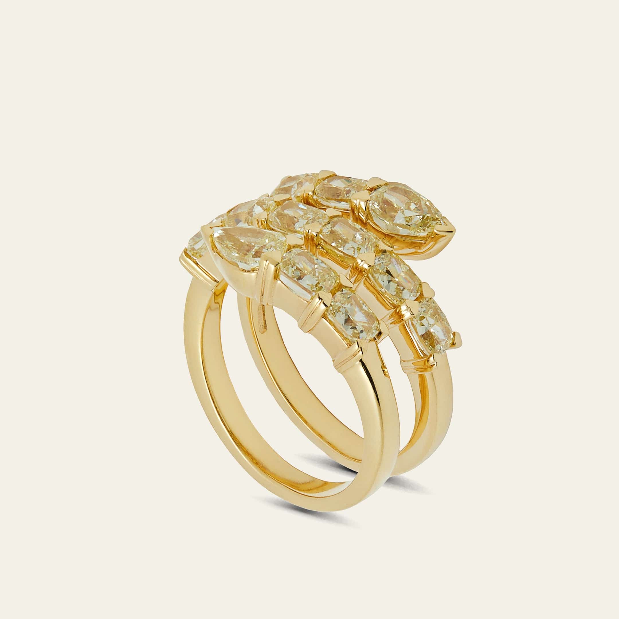 Yellow Diamond Twist Ring - Image 3