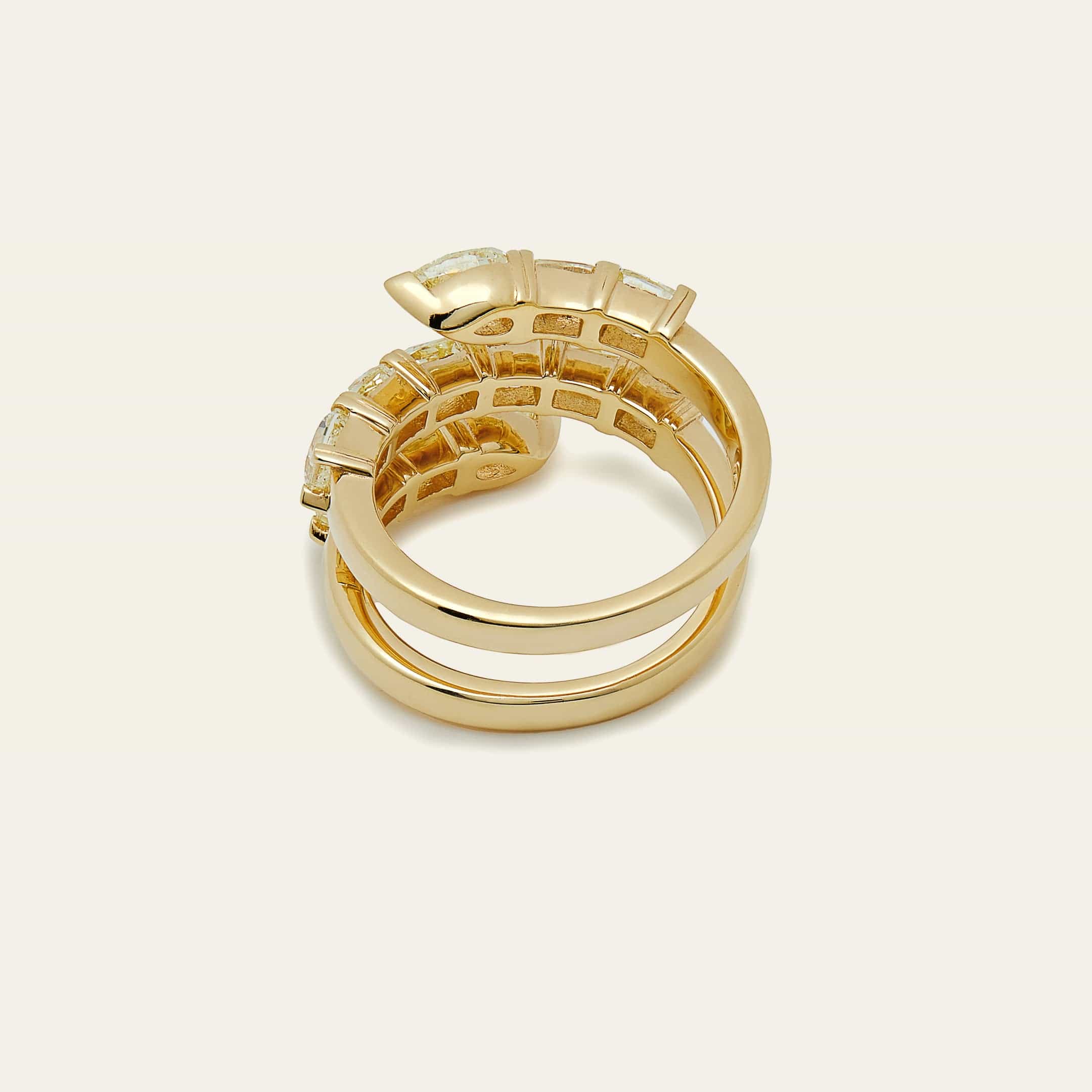 Yellow Diamond Twist Ring - Image 4
