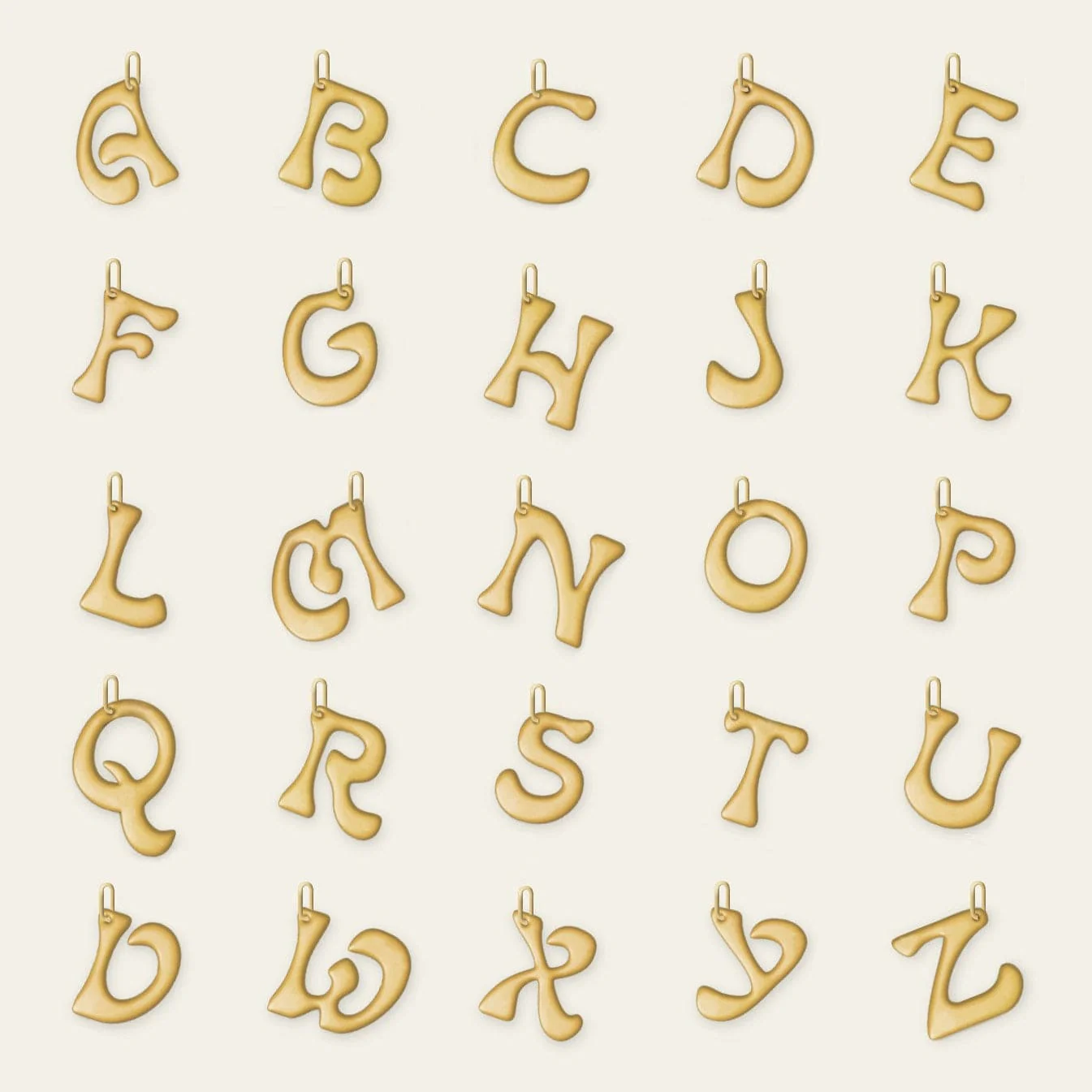Yellow Gold Initial Pendant With Diamonds - Image 3