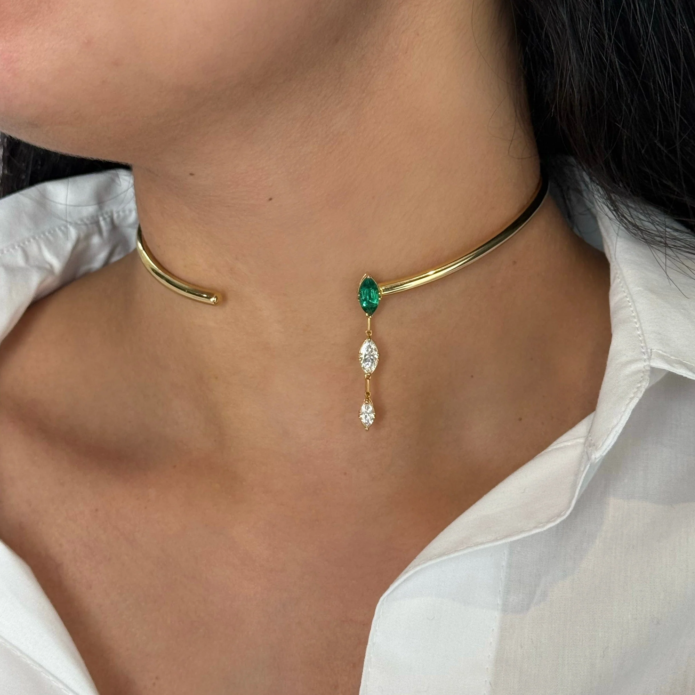 Celestia Open Choker Diamond Necklace - Image 2