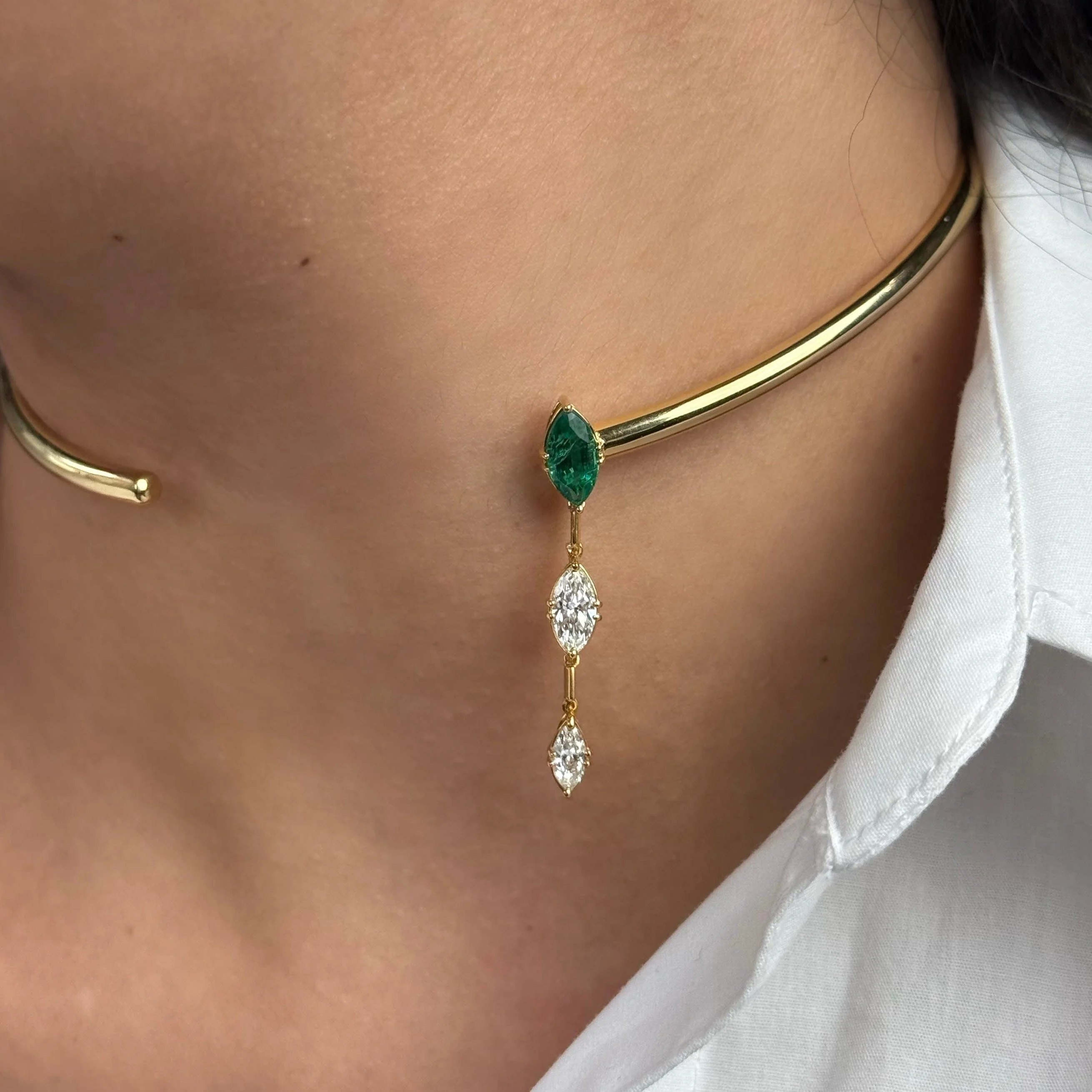 Celestia Open Choker Diamond Necklace - Image 3